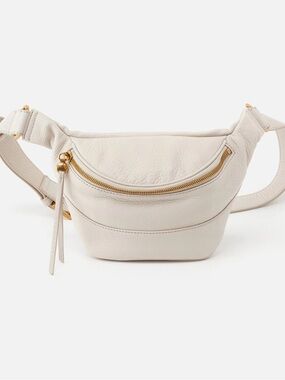 HOBO Jett Belt Bag In Cream / Powder White Leather